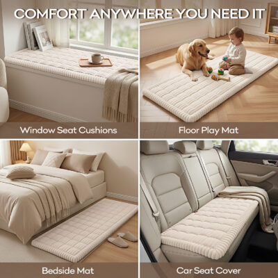 decorUhome Fuzzy Pet Couch Cover for Dogs, Non-Slip Sofa Covers for 3 Cushion Couch, Soft Thick Furniture Couch Protector, Washable Sectional Sofa Slipcovers