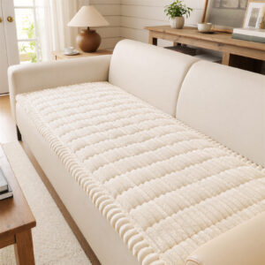 decorUhome Fuzzy Pet Couch Cover for Dogs, Non-Slip Sofa Covers for 3 Cushion Couch, Soft Thick Furniture Couch Protector, Washable Sectional Sofa Slipcovers