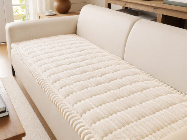 decorUhome Fuzzy Pet Couch Cover for Dogs, Non-Slip Sofa Covers for 3 Cushion Couch, Soft Thick Furniture Couch Protector, Washable Sectional Sofa Slipcovers