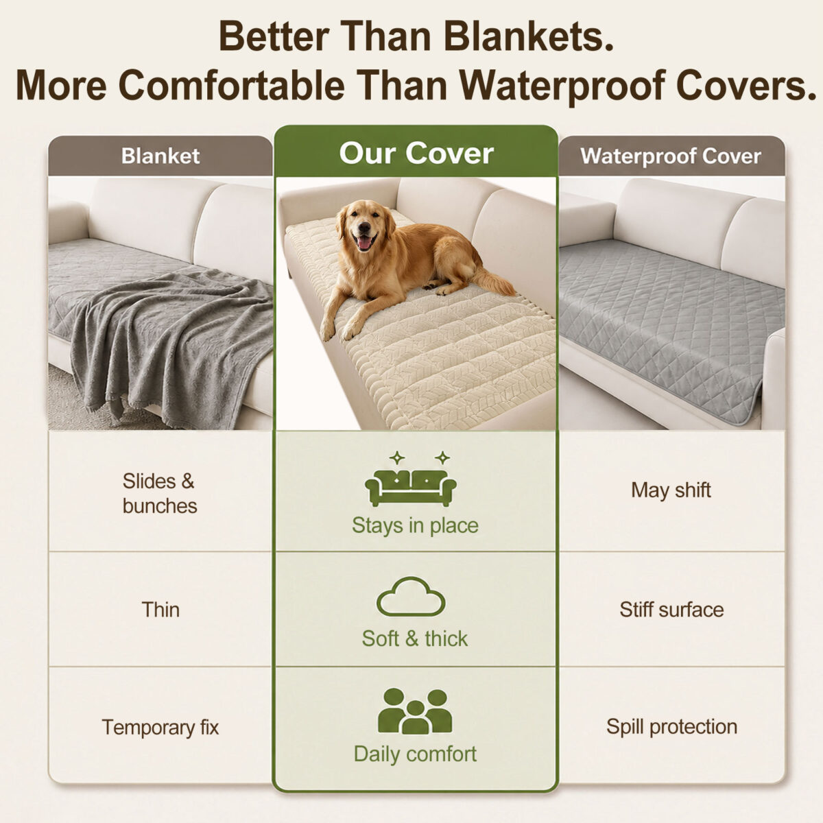 decorUhome Non Slip Couch Cover for Dogs