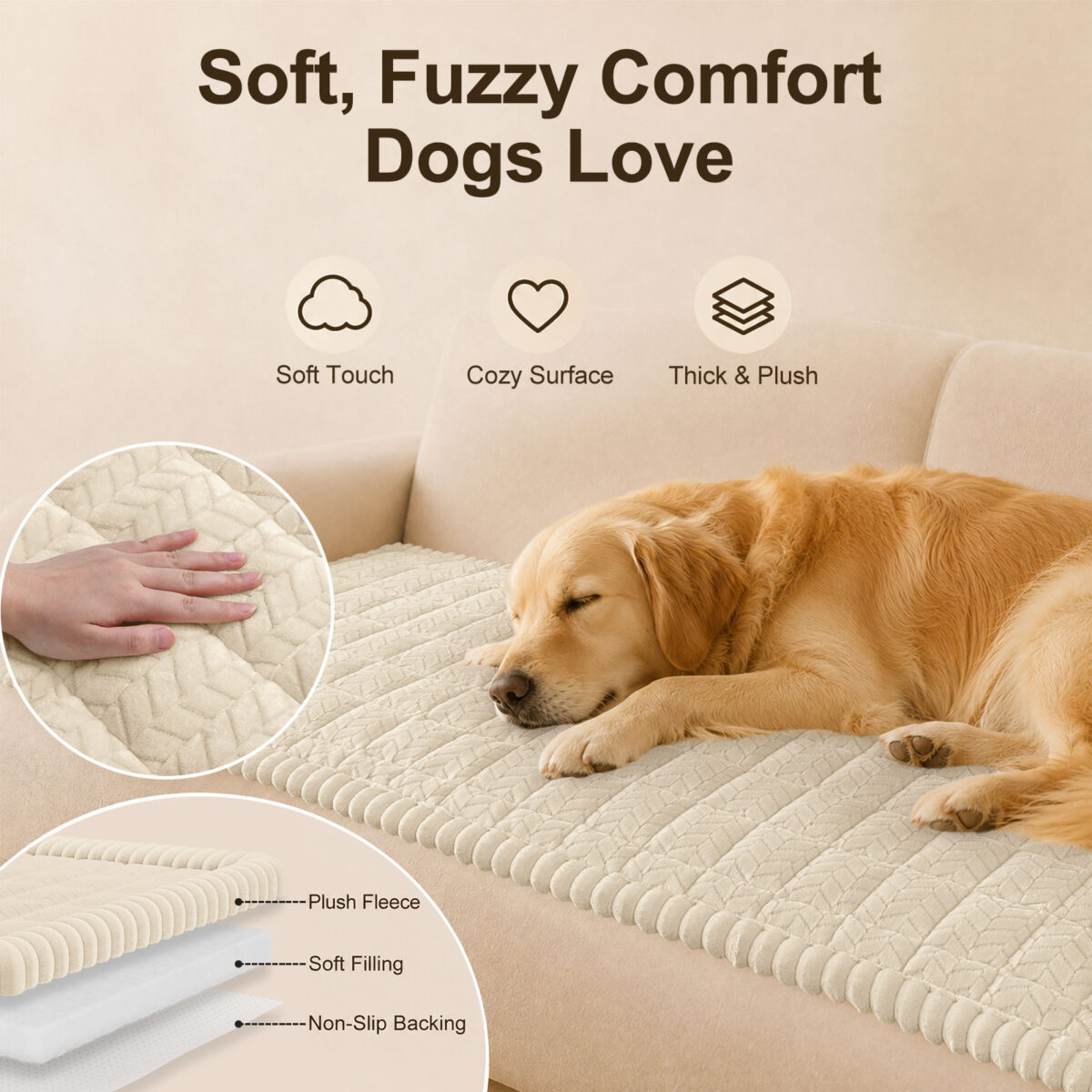 decorUhome Non Slip Couch Cover for Dogs