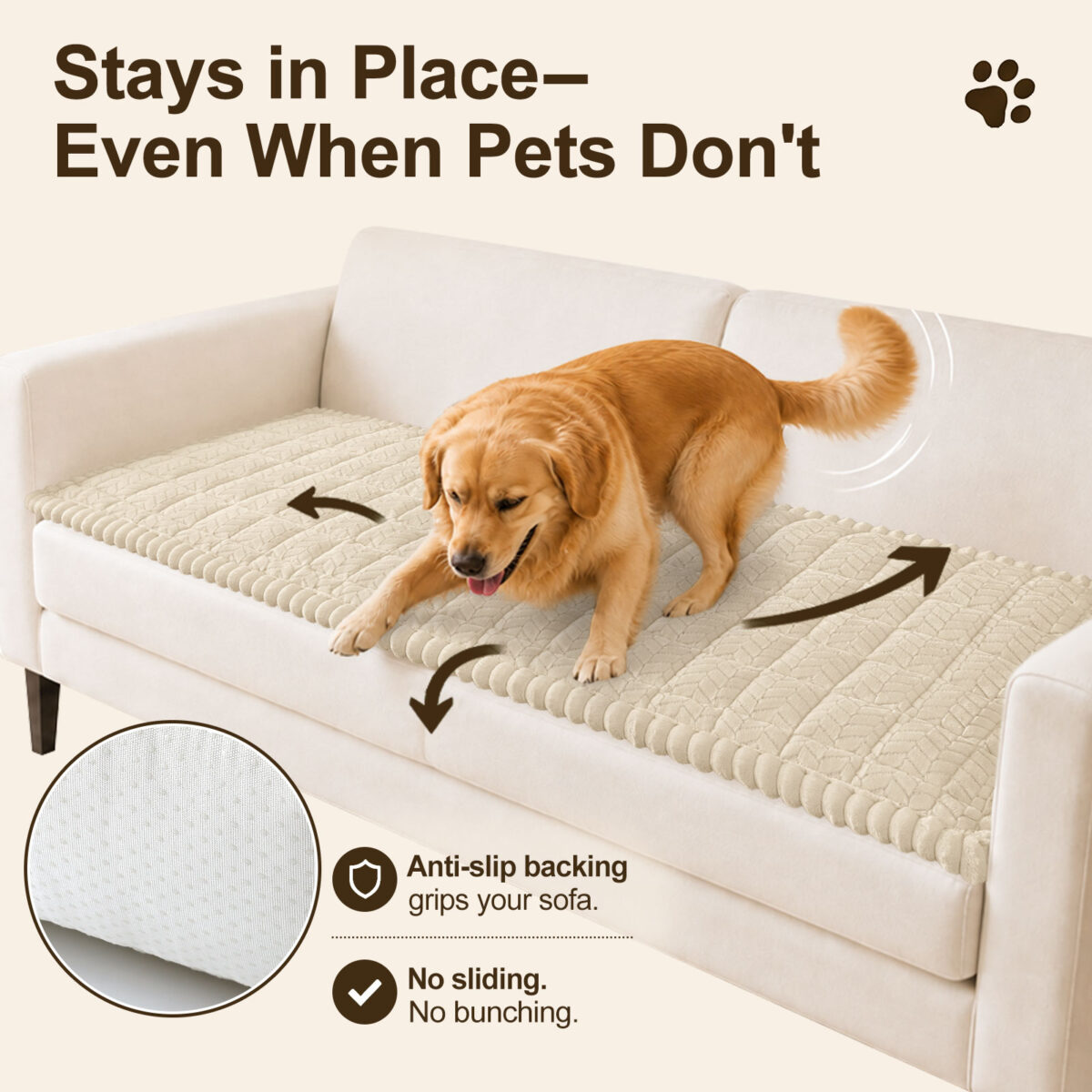 decorUhome Non Slip Couch Cover for Dogs