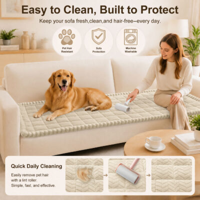 decorUhome Non Slip Couch Cover for Dogs
